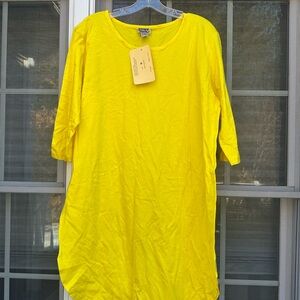 Vintage Gerard Works yellow nightgown Size Medium 90s deadstock